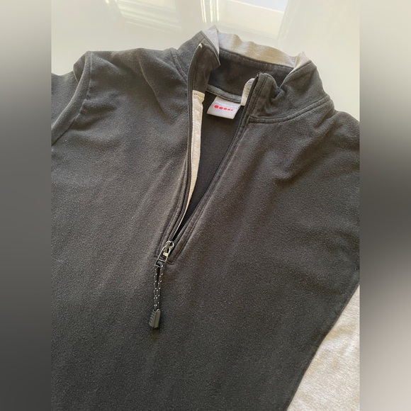 PROSPIRIT Charcoal and Light Gray Turtleneck Zipper Pullover, size L - Picture 3 of 6